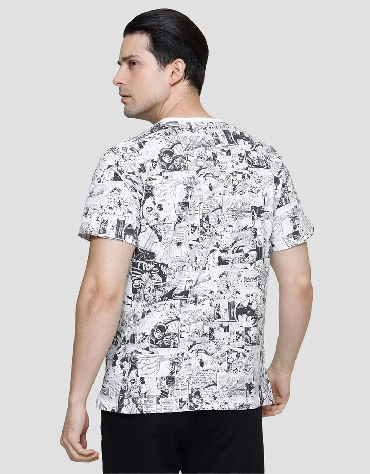 T Zone Wb Batman Anniversary - 4 Fullprint Kaos Lengan Pendek Pria