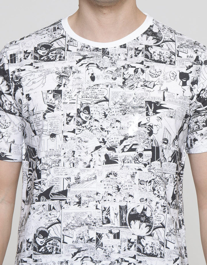 T Zone Wb Batman Anniversary - 4 Fullprint Kaos Lengan Pendek Pria