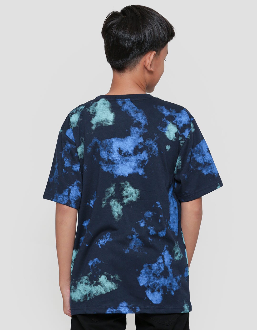 Nevada Tiedye Blue Neon Kaos Lengan Pendek Anak Laki-Laki