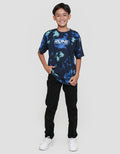 Nevada Tiedye Blue Neon Kaos Lengan Pendek Anak Laki-Laki