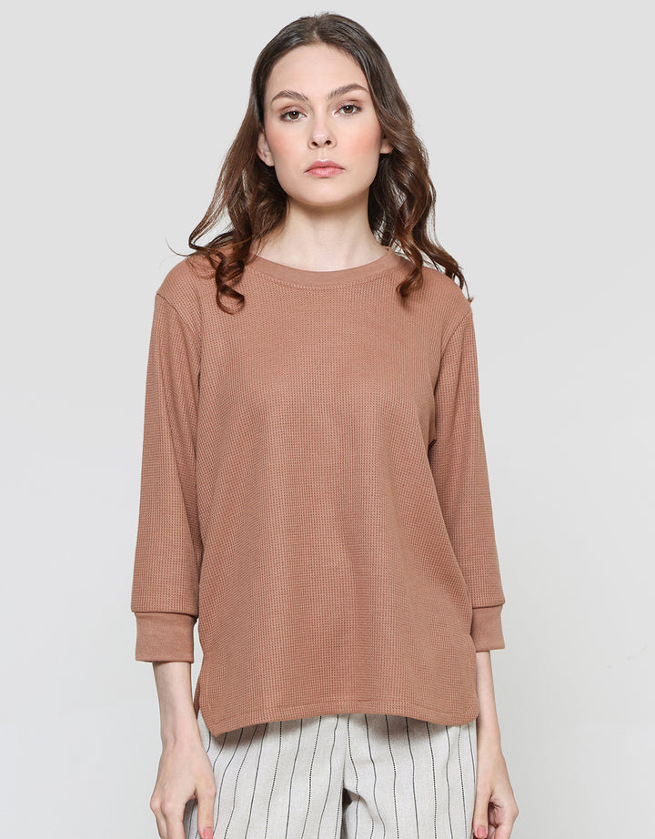 Connexion Waffle Plain Kaos Wanita