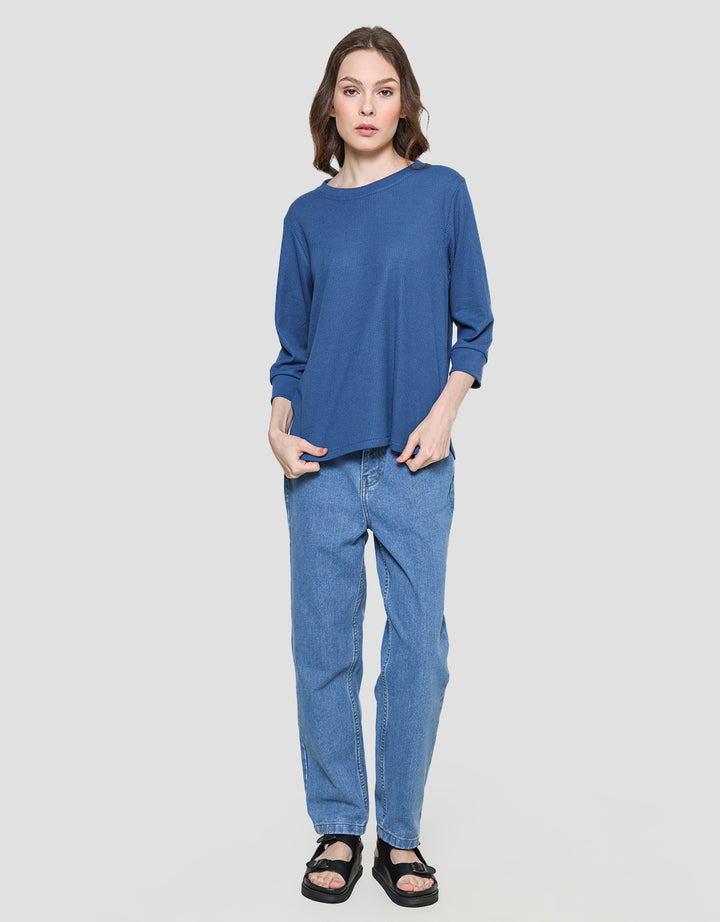 Connexion Waffle Plain Kaos Wanita