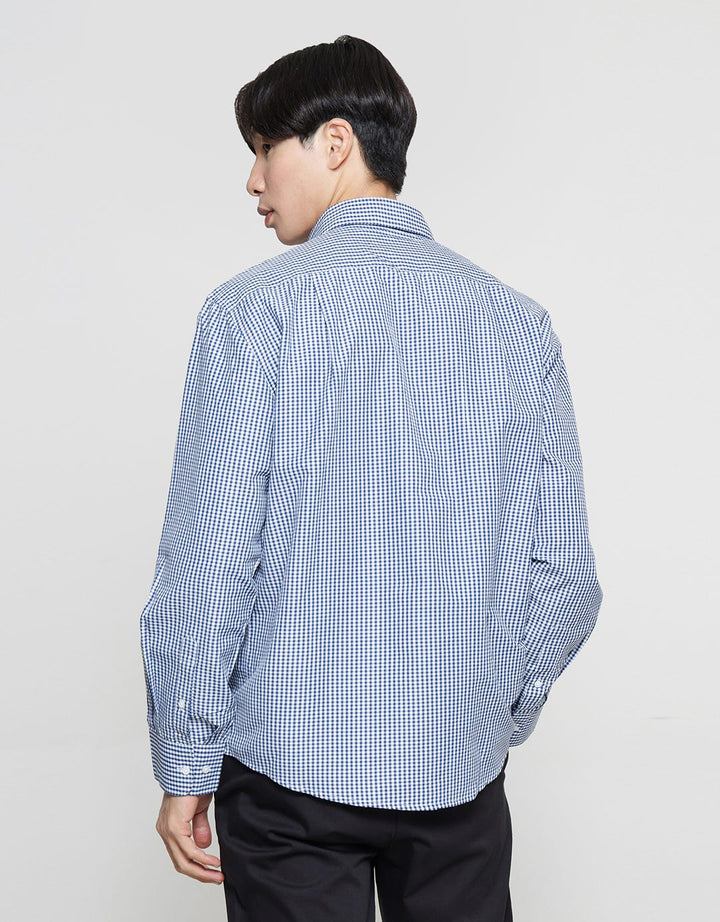 Cole Checks Med Kemeja Lengan Panjang Regular Pria