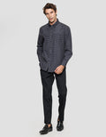 Cole Men's Regular Checks Small Long Sleeve Shirt