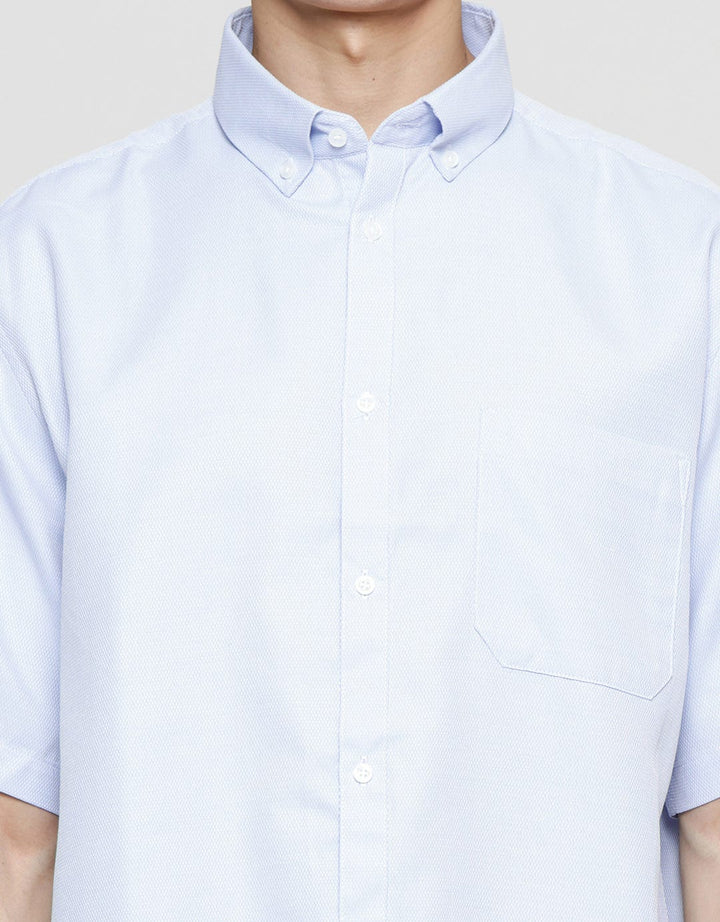 Cole Texture Diamond Dobby Cvc Men's Regular Short Sleeve Shirt