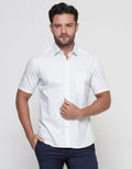 Cole Full Small Print Kemeja Lengan Slim Pendek Pria