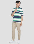 Nevada Stripe Jersey Polo Shirt Pria