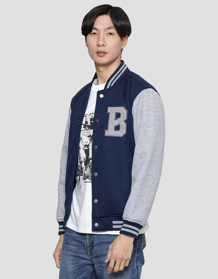Nevada Jaket Knit Varsity Pria Print