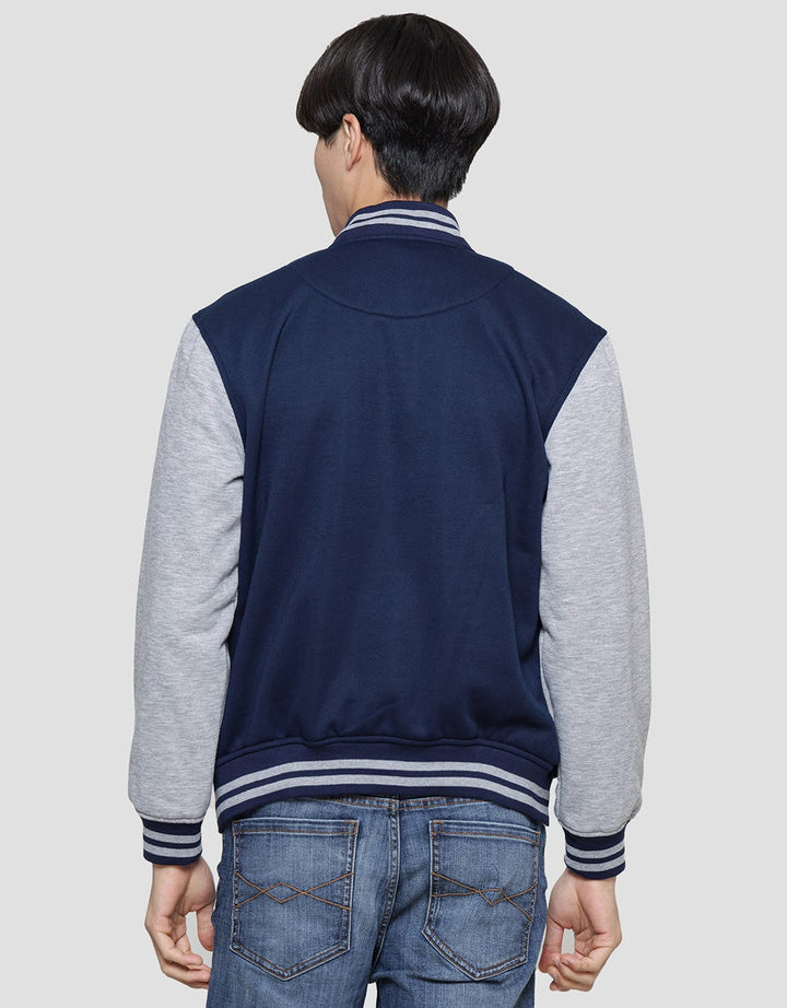 Nevada Jaket Knit Varsity Pria Print