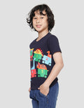 Little M Boys Short Sleeve T-Shirt Dino Print Application