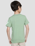 Little M Dino Aplikasi Kaos Lengan Pendek Anak Laki-Laki