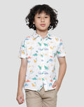 Little M Dino Fullprint Kemeja Anak Laki-laki