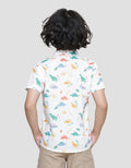 Little M Dino Fullprint Kemeja Anak Laki-laki