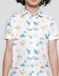 Little M Dino Fullprint Kemeja Anak Laki-laki