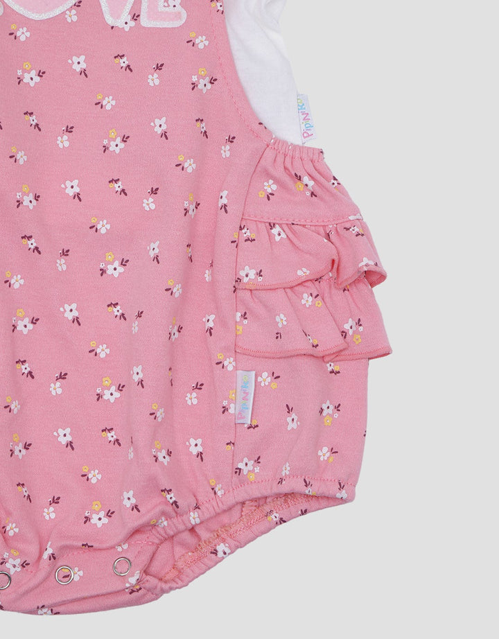 Pipiniko Set Romper Love Jumpsuit Anak Perempuan