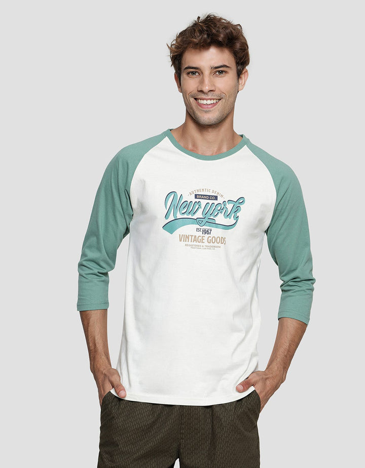T Zone Theme City - New York Kaos Lengan 3/4 Pria