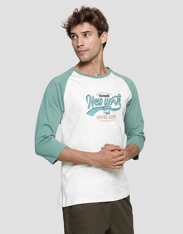T Zone Theme City - New York Kaos Lengan 3/4 Pria