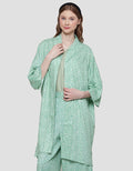 Details Light Fabric And All Over Print Blazer Wanita