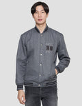 Nevada Jaket Knit Varsity  Pria Wording Embro