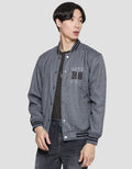 Nevada Jaket Knit Varsity  Pria Wording Embro