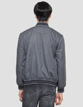Nevada Jaket Knit Varsity  Pria Wording Embro