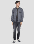 Nevada Jaket Knit Varsity  Pria Wording Embro