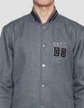 Nevada Jaket Knit Varsity  Pria Wording Embro