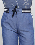Little M Rib Chambray Cut N Sewn Patch Celana Pendek Anak Laki-Laki