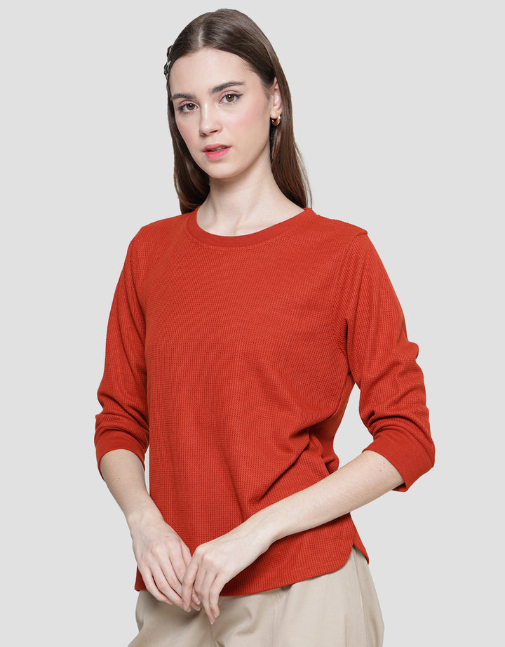 Connexion Waffle Plain Kaos Wanita