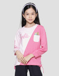 Character Barbie Kaos Lengan Panjang Anak Perempuan