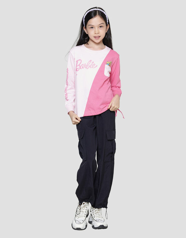Character Barbie Kaos Lengan Panjang Anak Perempuan
