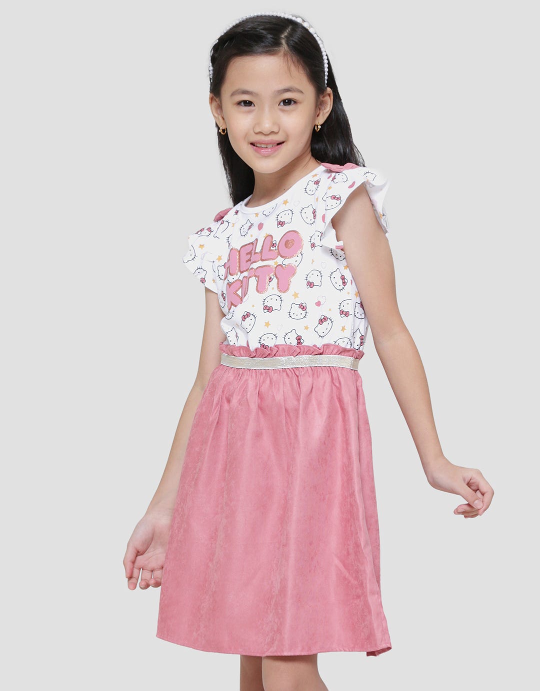 Character Hello Kitty Midi Dress Anak Perempuan