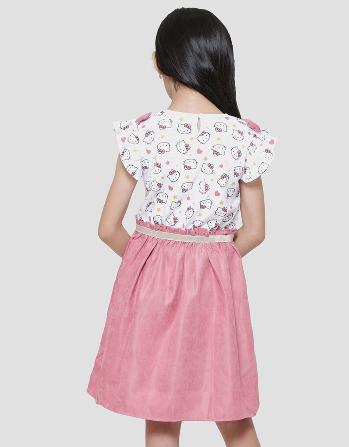 Character Hello Kitty Midi Dress Anak Perempuan