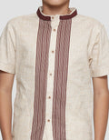 Nevada Casual Linen Slub Print Koko Lengan Pendek Anak Laki-laki
