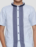 Nevada Casual Linen Slub Print Short Sleeve Koko Boys