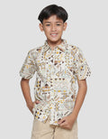 Nevada Cross Slub Etnik Print Kemeja Anak Laki-laki