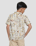 Nevada Cross Slub Etnik Print Kemeja Anak Laki-laki