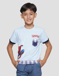 Marvel Spiderman Check Spidey Jump Boys Short Sleeve T-Shirt