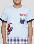 Marvel Spiderman Check Spidey Jump Boys Short Sleeve T-Shirt