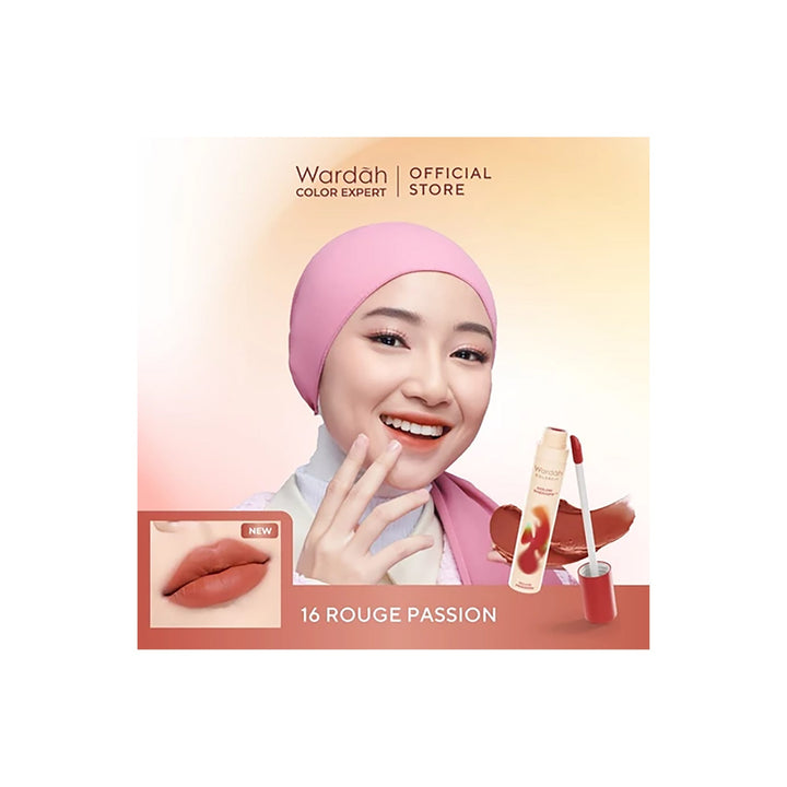 Wardah Colorfit Velvet Matte Lip Mousse 16 Rouge Passion 4 g