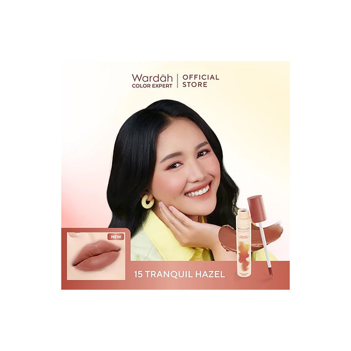 Wardah Colorfit Velvet Matte Lip Mousse 15 Tranquil Hazel 4 g