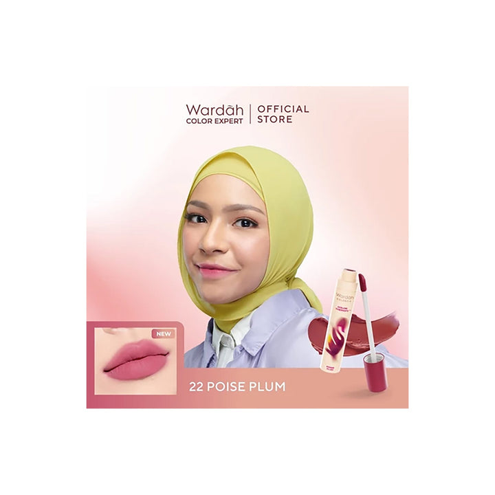Wardah Colorfit Velvet Matte Lip Mousse 22 Poise Plum 4 g
