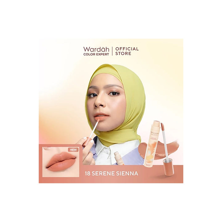 Wardah Colorfit Velvet Matte Lip Mousse 18 Serene Sienna 4 g