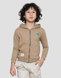 Little M Terry Dino Aplikasi Jaket Anak Laki-Laki