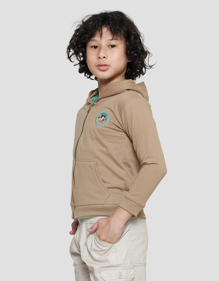 Little M Terry Dino Boys Jacket Application