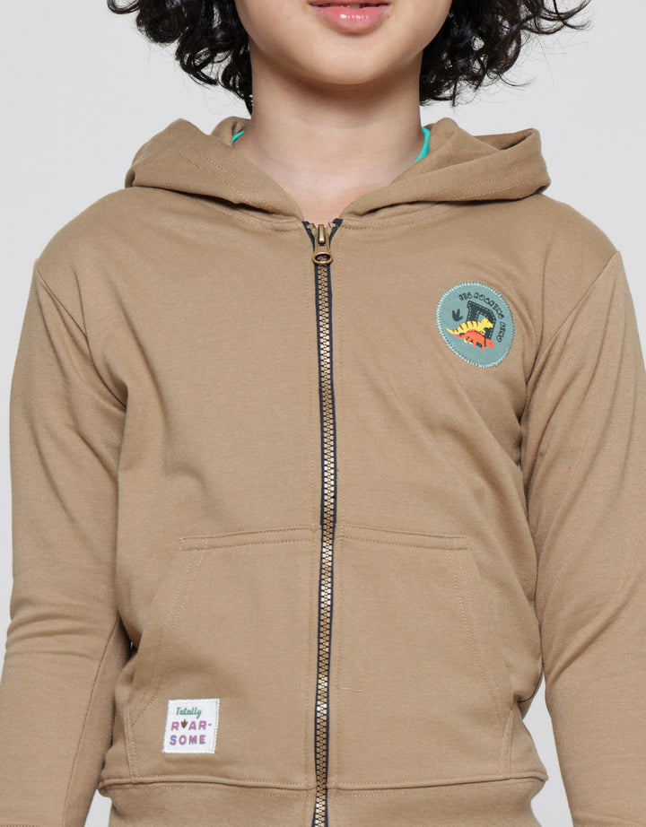 Little M Terry Dino Boys Jacket Application