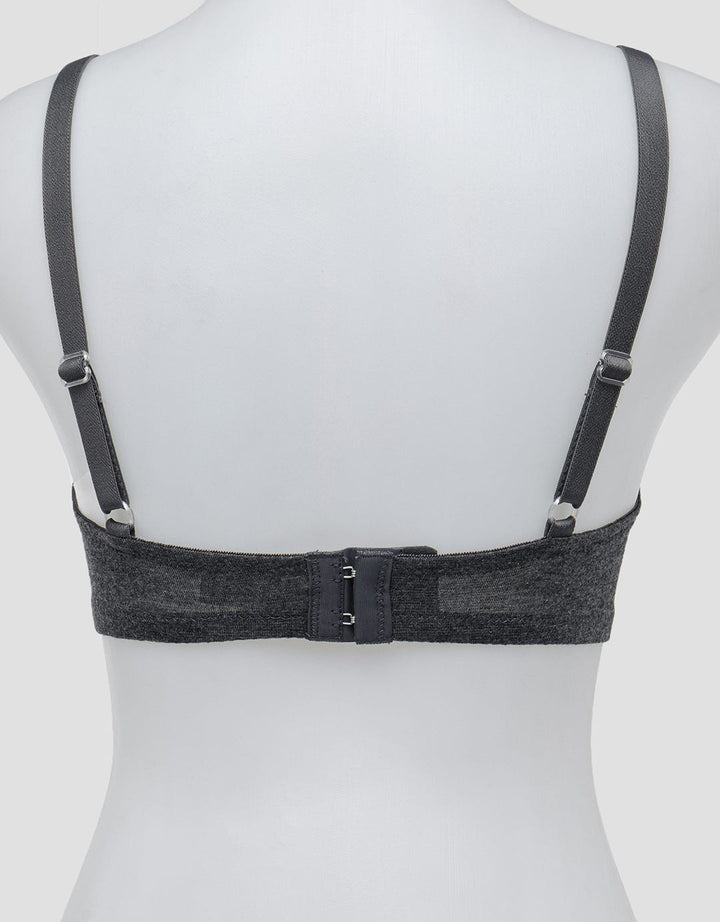 Nevada Non Wired Solid With Lined Lace Non Push Up Regular Bra Wanita