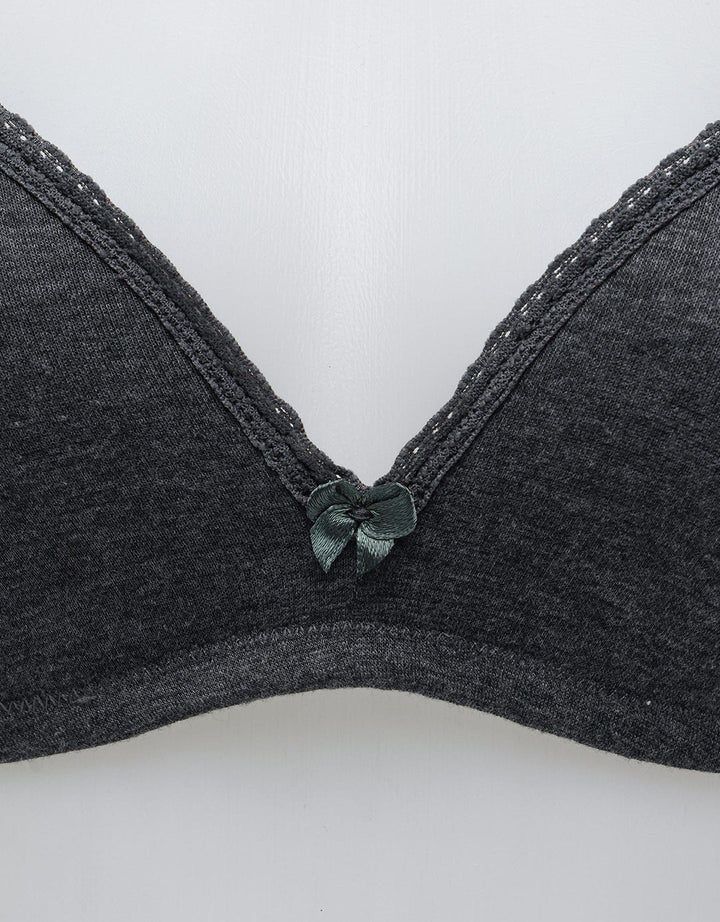 Nevada Non Wired Solid With Lined Lace Non Push Up Regular Bra Wanita
