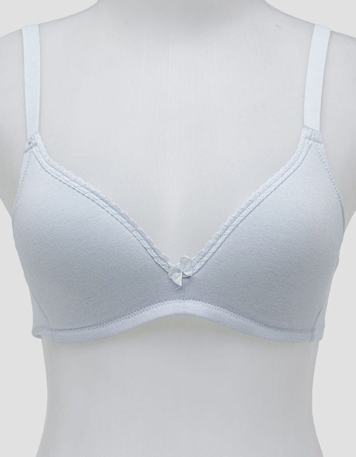 Nevada Non Wired Solid With Lined Lace Non Push Up Regular Bra Wanita