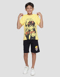 Aero Are You Ready Anime Print Short Sleeve T-shirt Boys